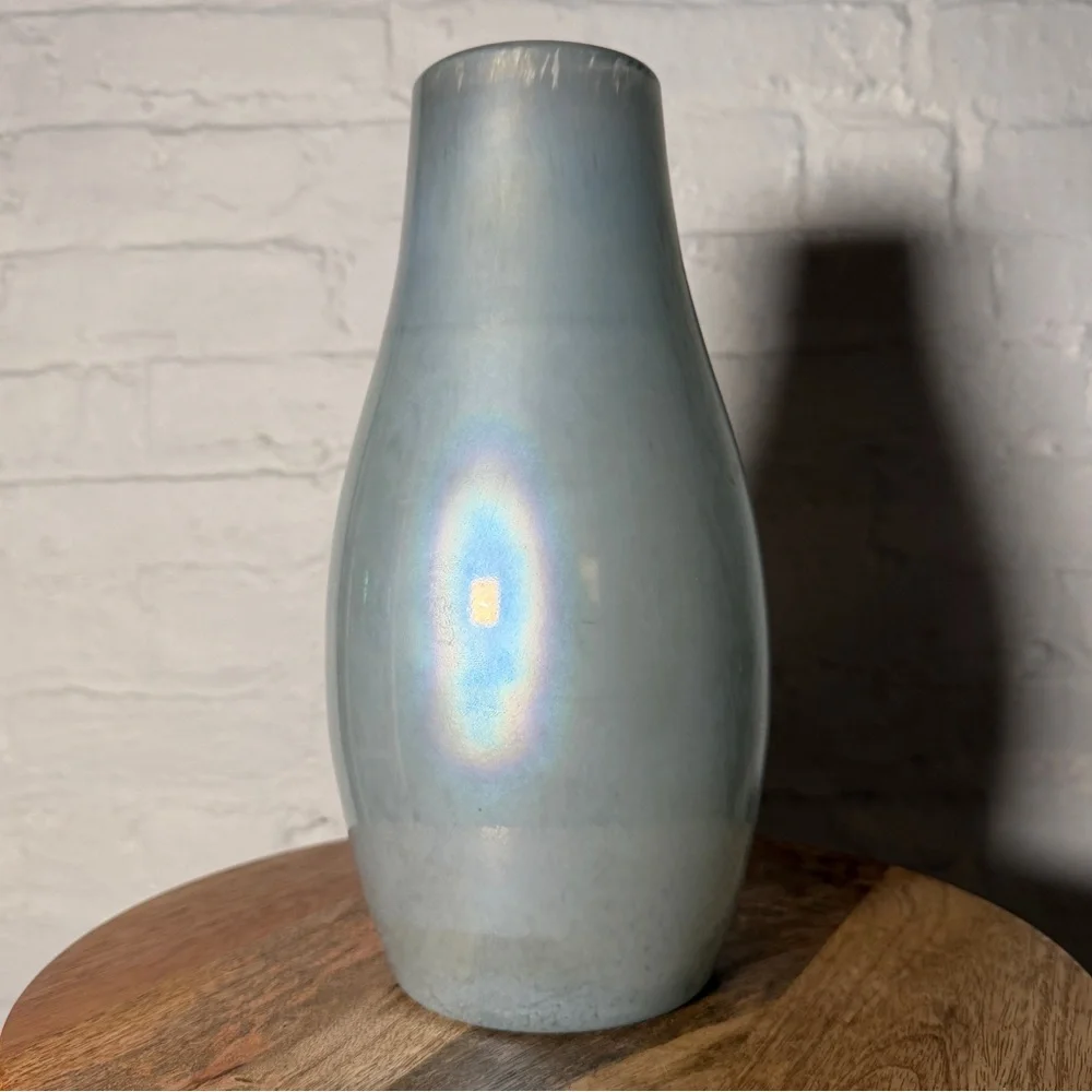 West Elm Silver Glass Vase